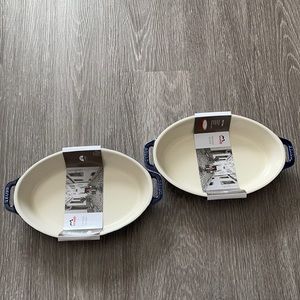 Staub oval dish 9x6” dark blue